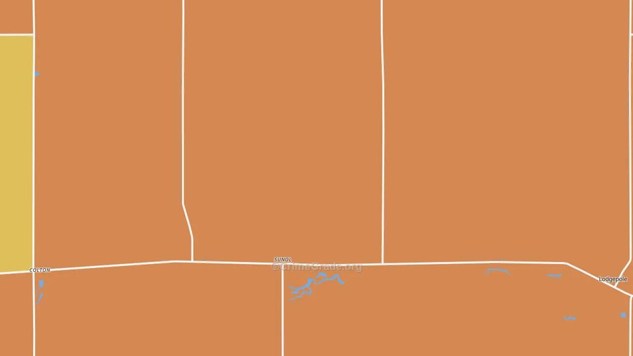 Sunol, NE Map of Theft Rates