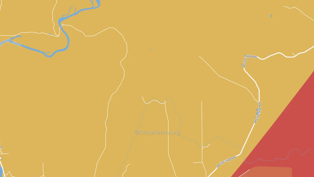 Sunset Beach, WA Map of Theft Rates