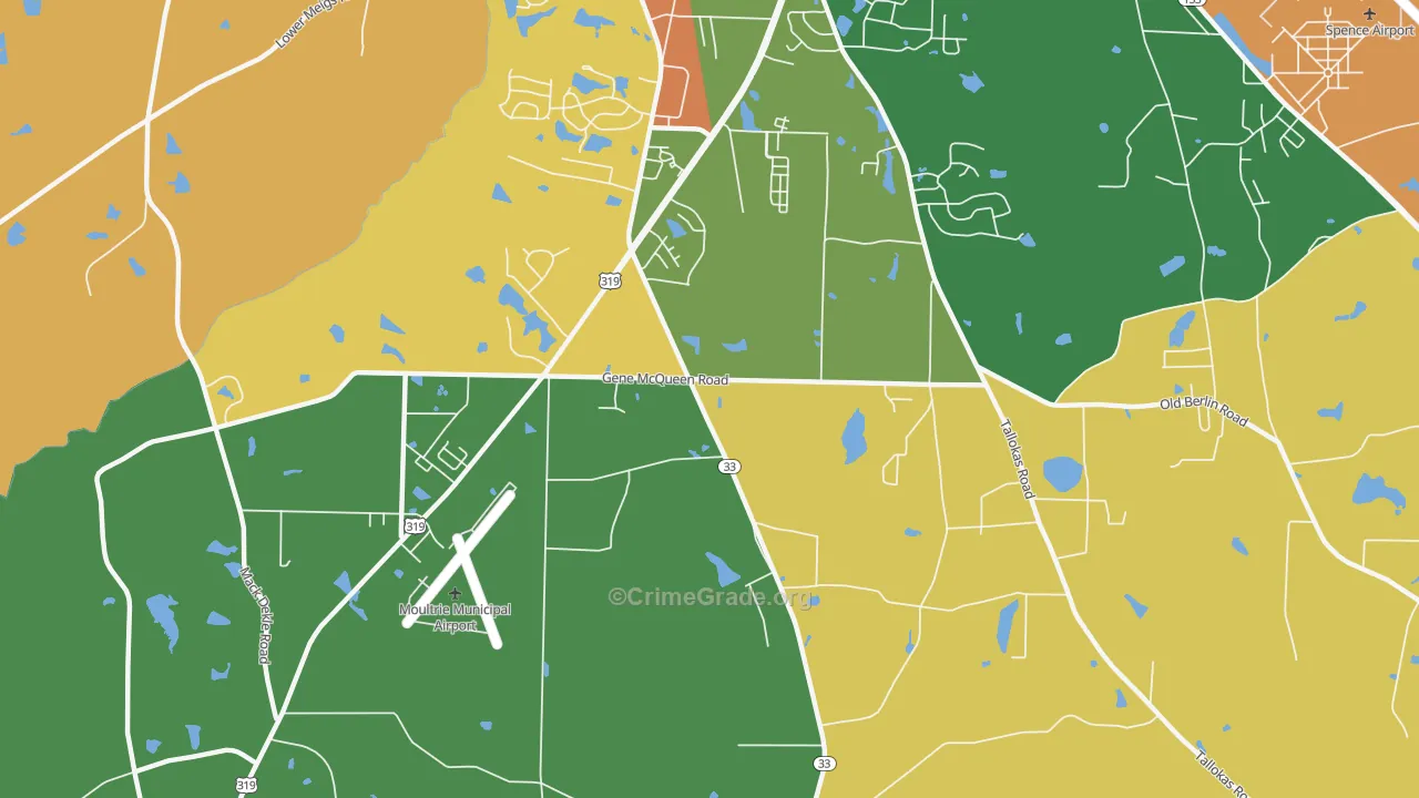 Sunset, GA Map of Theft Rates