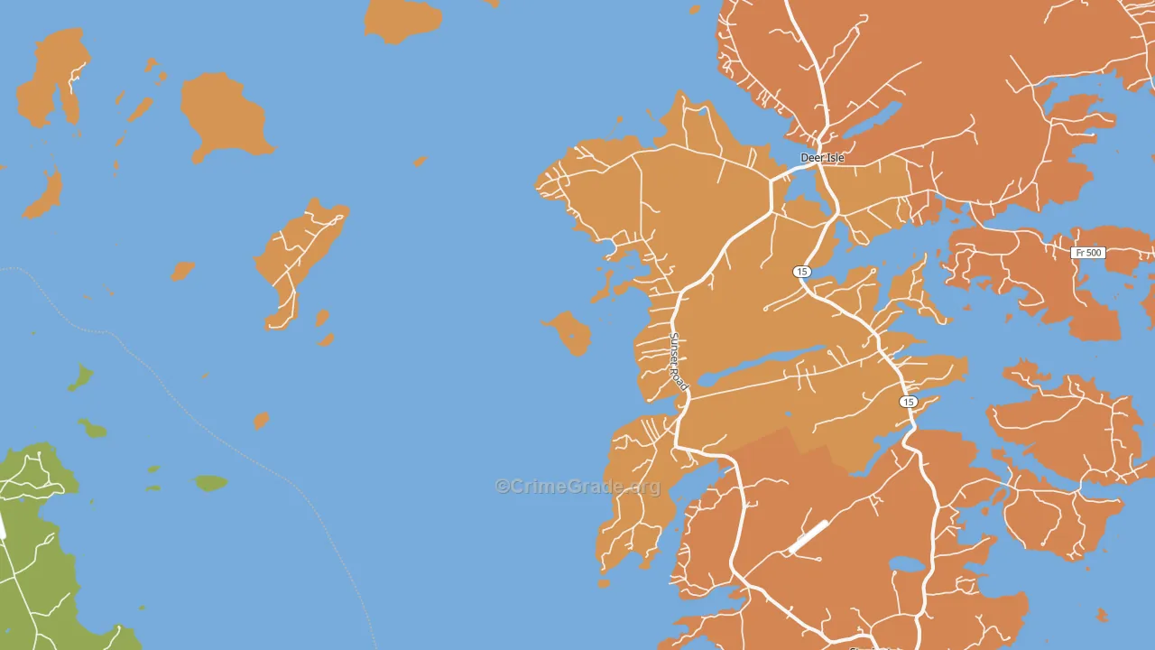 Sunset, ME Map of Theft Rates