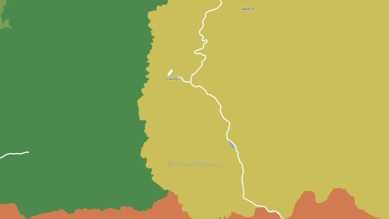 Sunspot, NM Map of Theft Rates