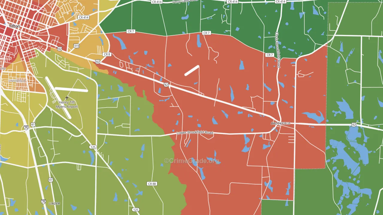 Sunsweet, GA Map of Theft Rates