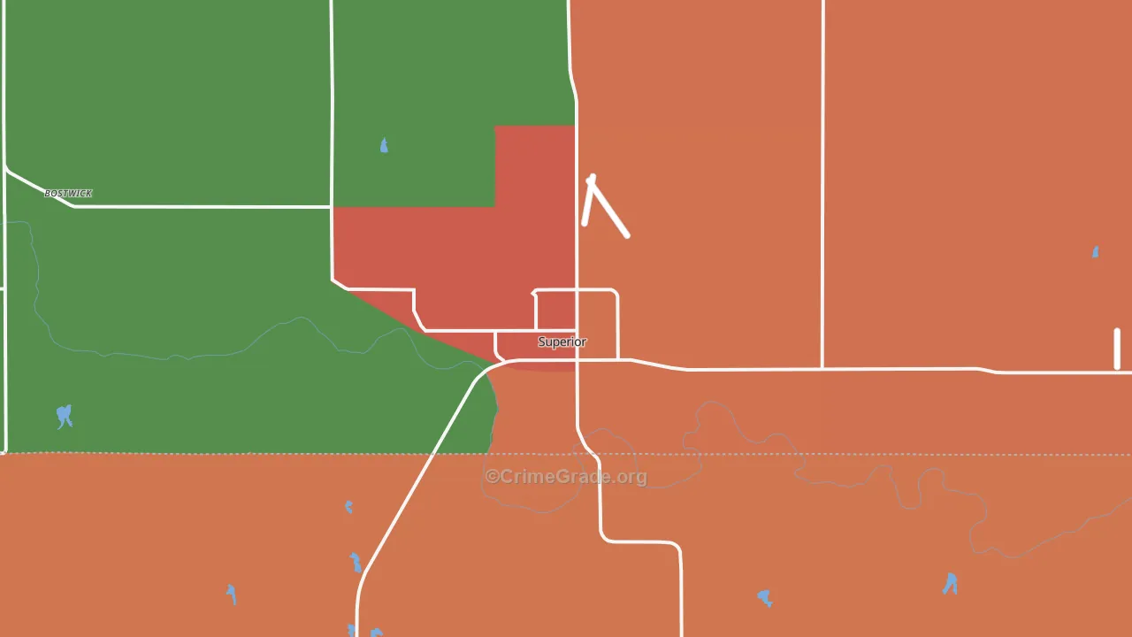 Superior, NE Map of Theft Rates