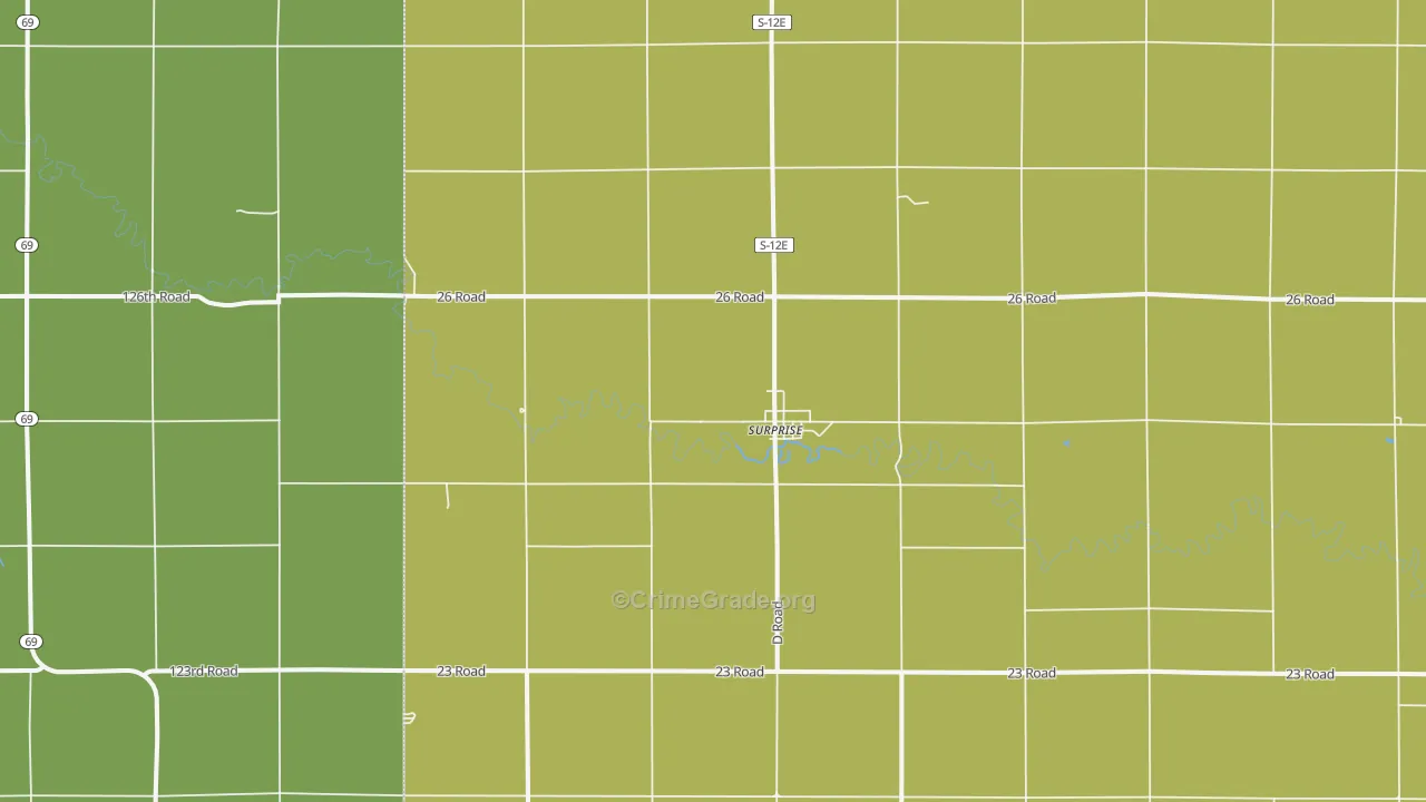 Surprise, NE Map of Theft Rates