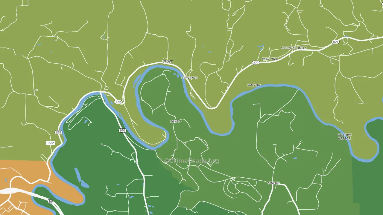 Surveyor, PA Map of Theft Rates
