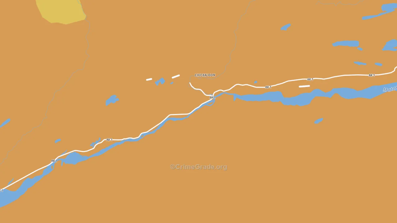 Sutton, AK Map of Theft Rates