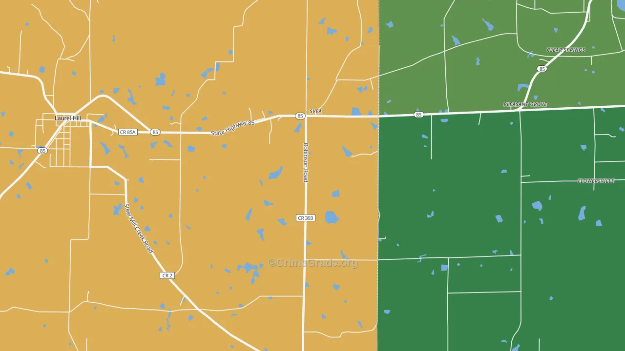 Svea, FL Map of Theft Rates