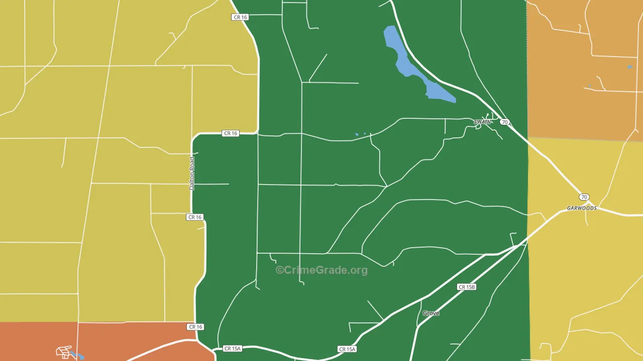 Swain, NY Map of Theft Rates