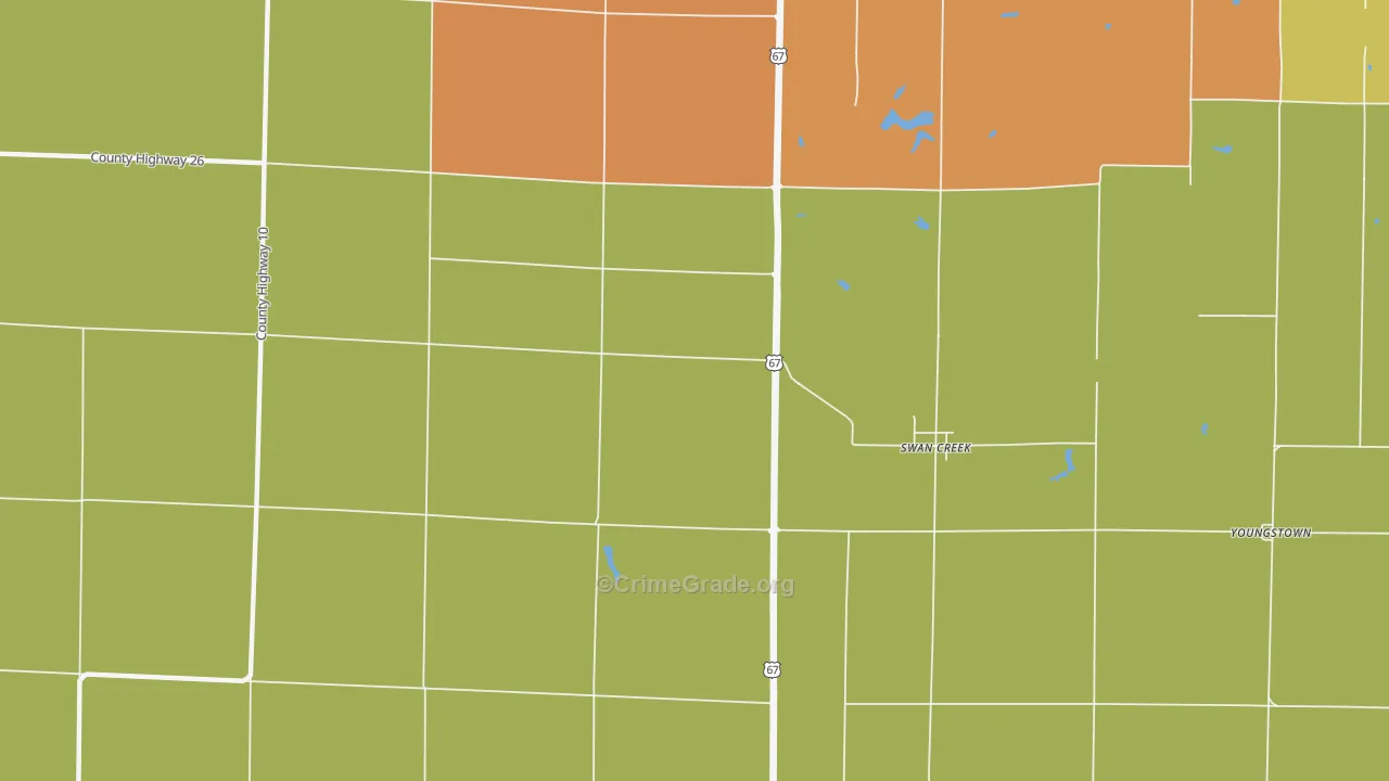 Swan Creek, IL Map of Theft Rates