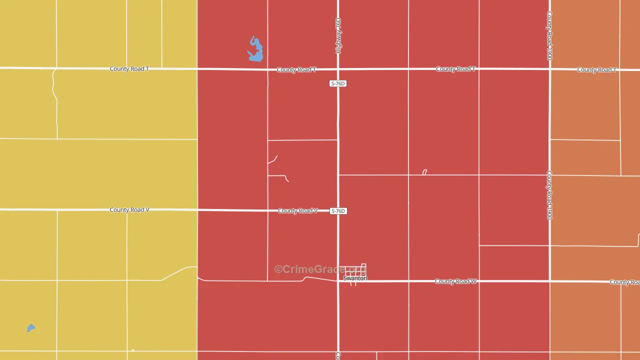 Swanton, NE Map of Theft Rates