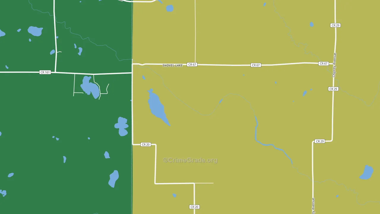 Swatara, MN Map of Theft Rates
