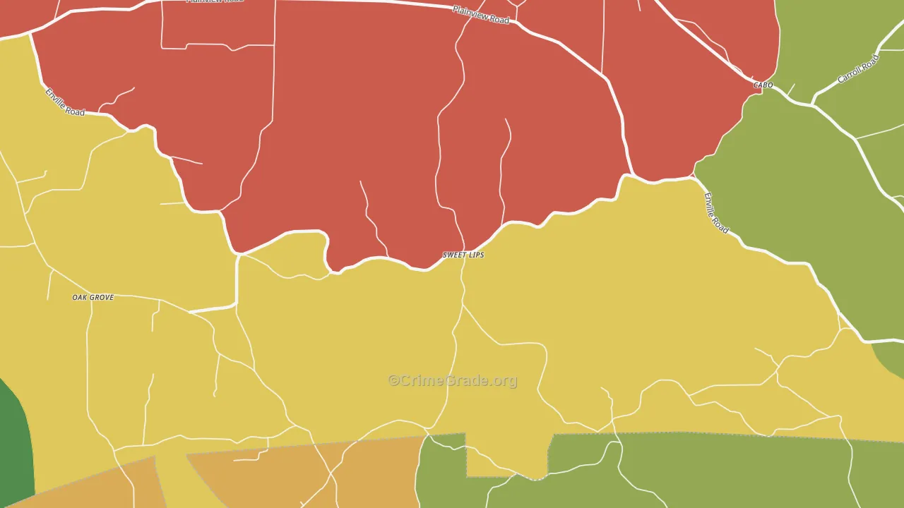 Sweet Lips, TN Map of Theft Rates