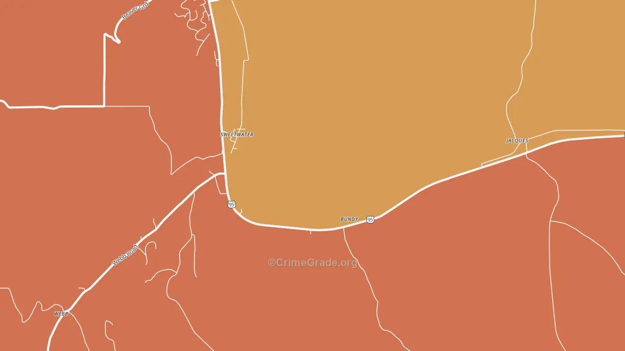 Sweetwater, ID Map of Theft Rates