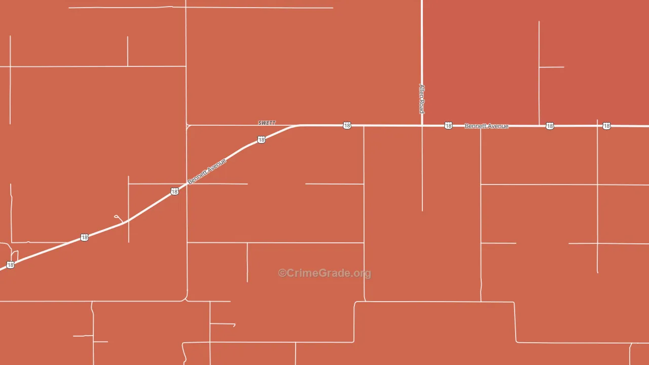 Swett, SD Map of Theft Rates