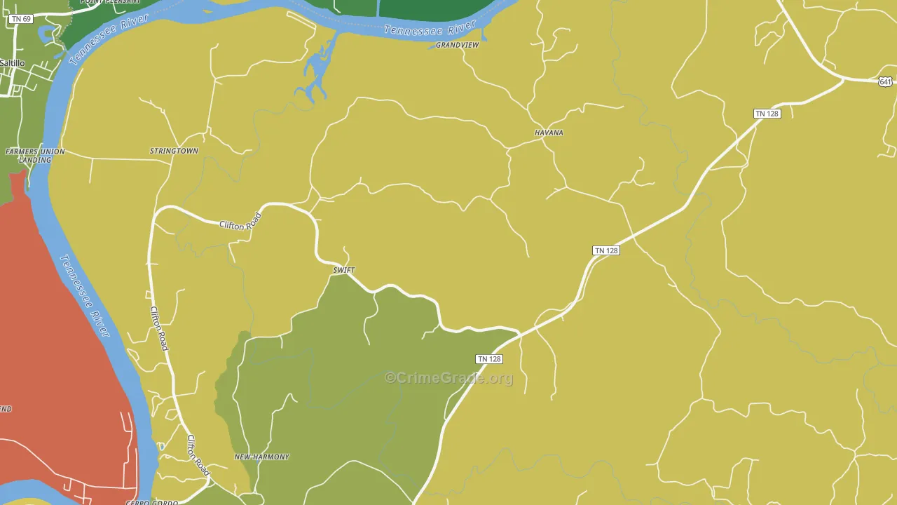 Swift, TN Map of Theft Rates