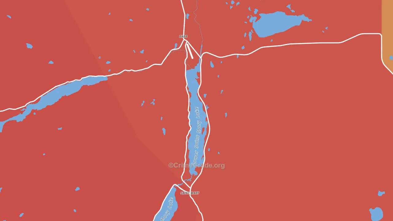 Swiftcurrent, MT Map of Theft Rates