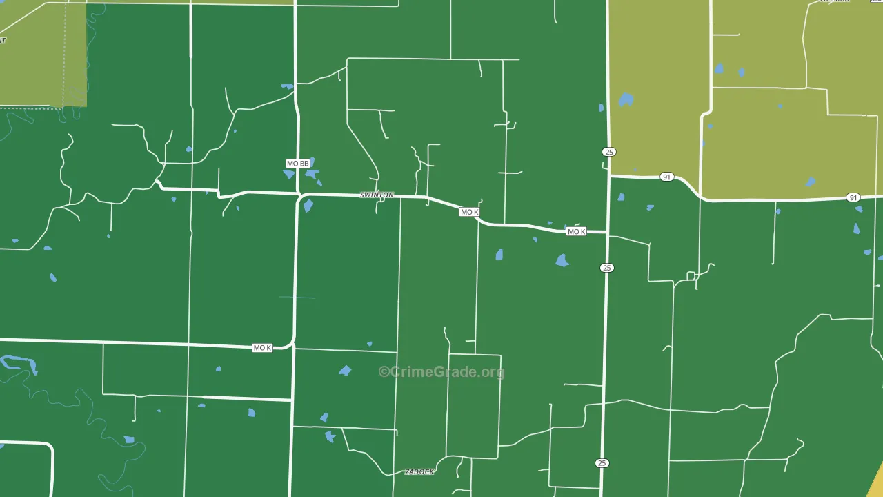 Swinton, MO Map of Theft Rates