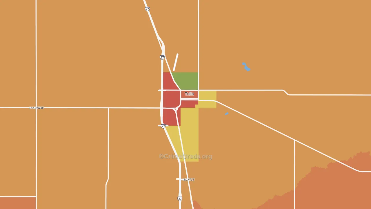 Swisher County, TX Map of Theft Rates