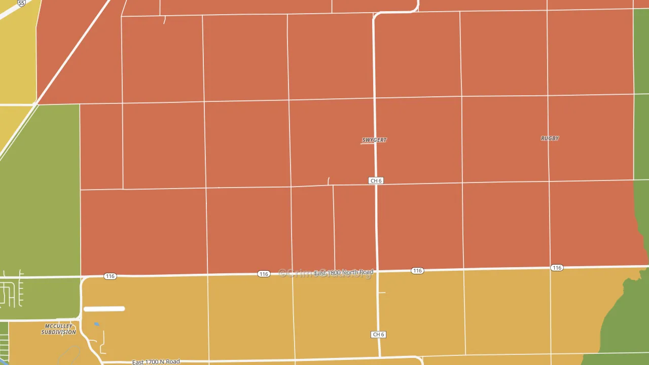 Swygert, IL Map of Theft Rates
