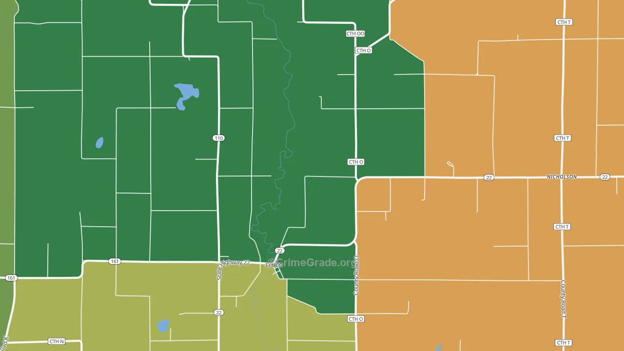 Symco, WI Map of Theft Rates