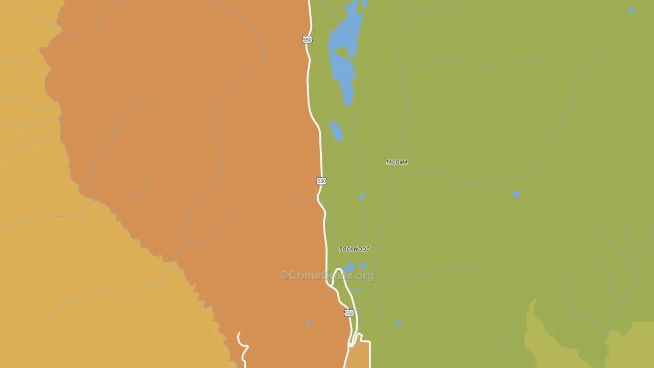 Tacoma, CO Map of Theft Rates