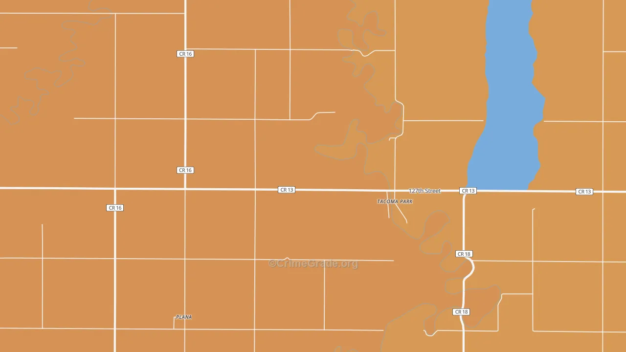 Tacoma Park, SD Map of Theft Rates