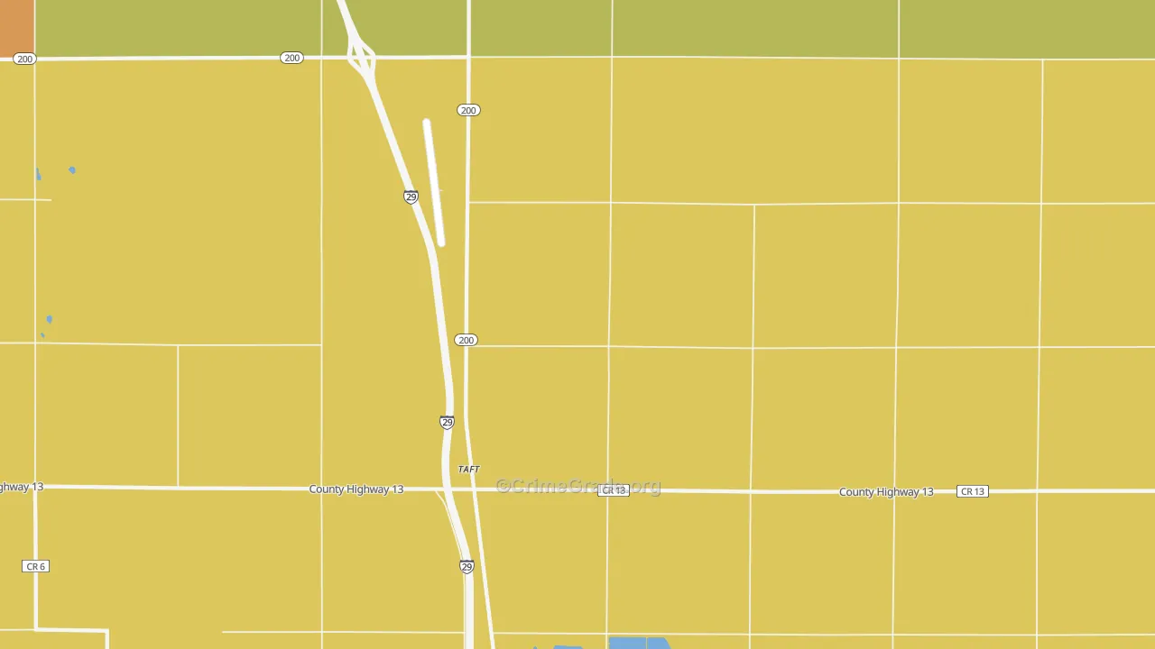 Taft, ND Map of Theft Rates