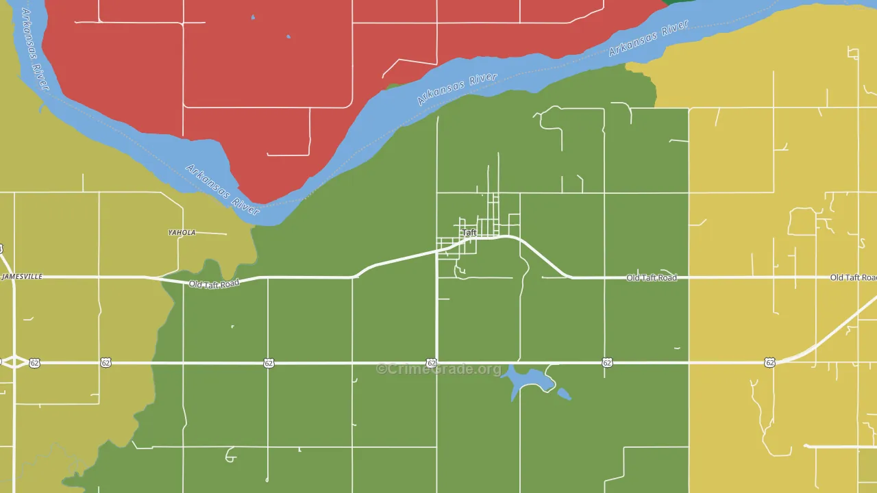 Taft, OK Map of Theft Rates