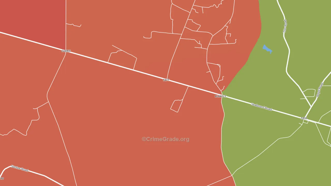 Taft, SC Map of Theft Rates