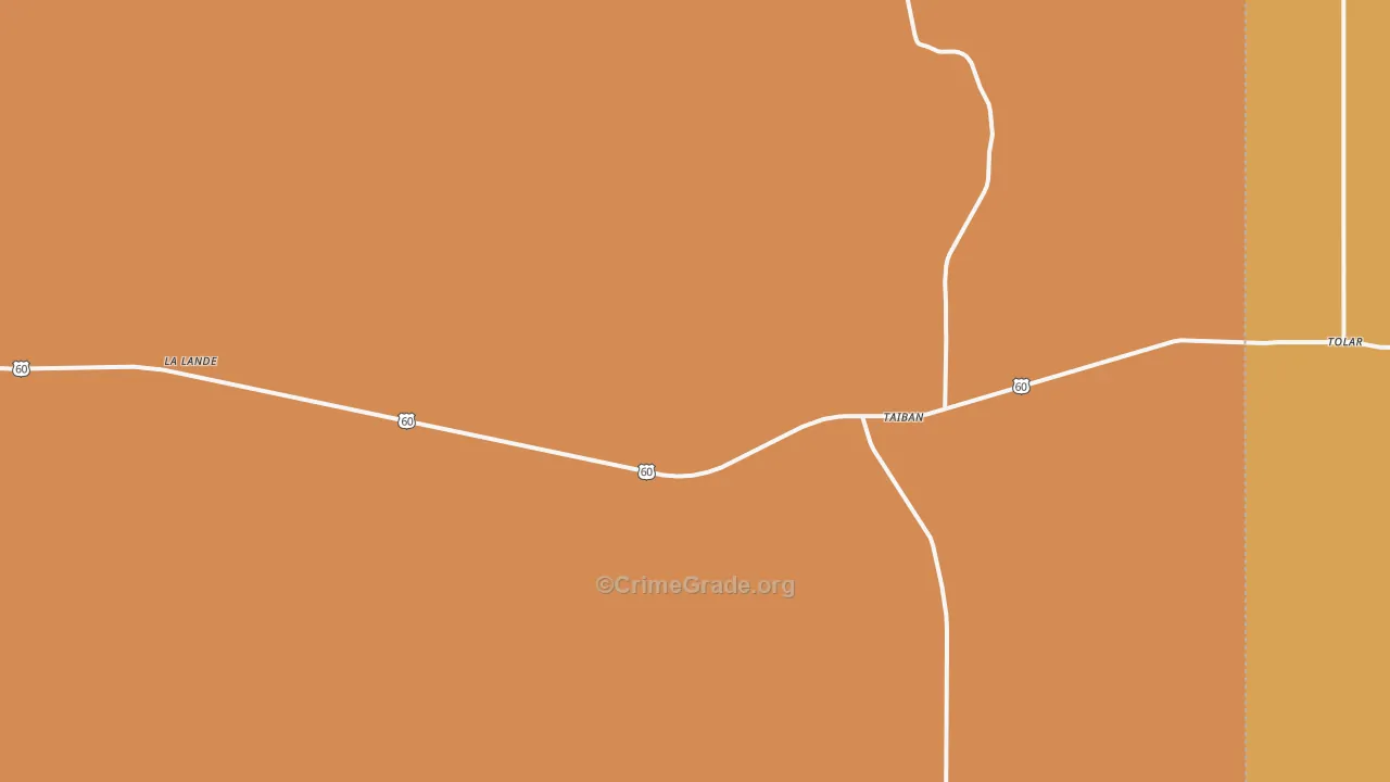 Taiban, NM Map of Theft Rates