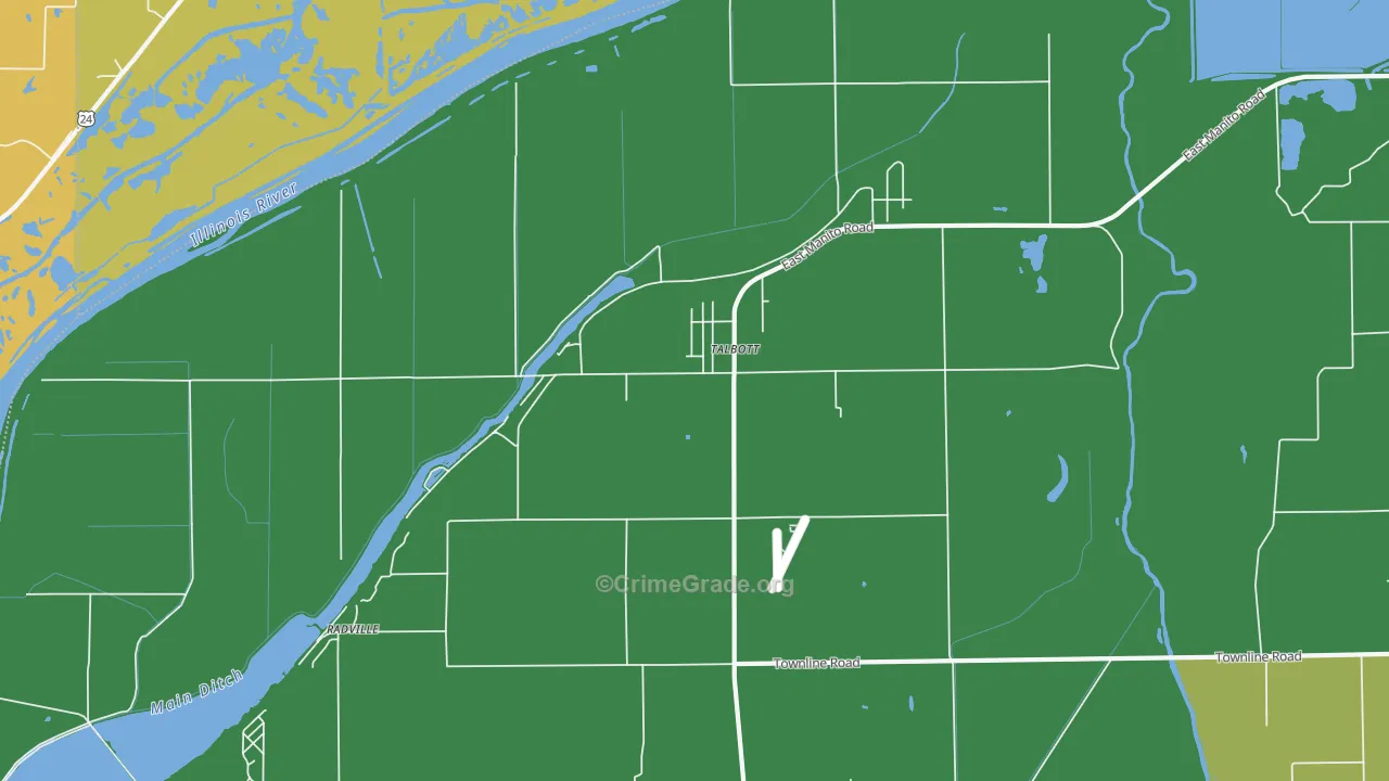 Talbott, IL Map of Theft Rates