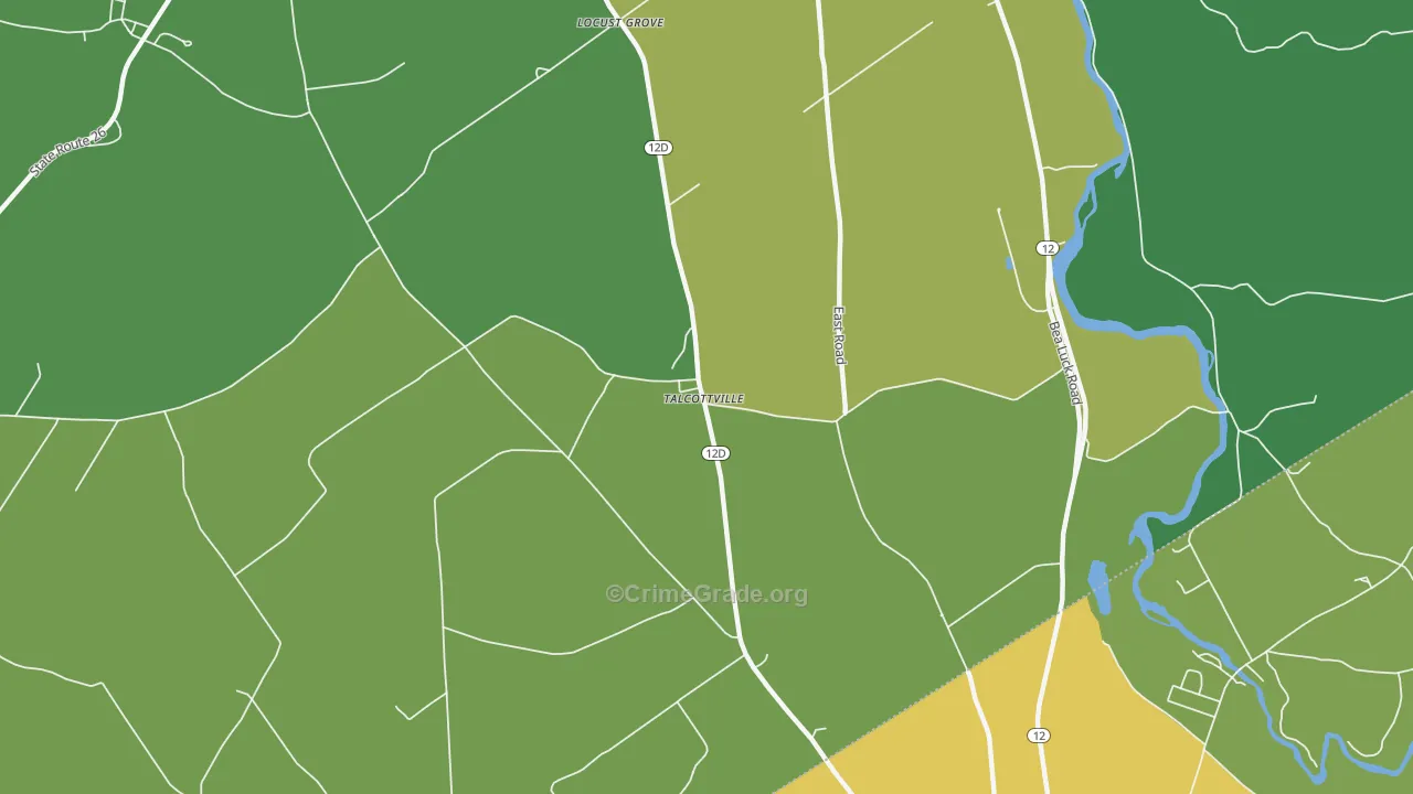 Talcottville, NY Map of Theft Rates