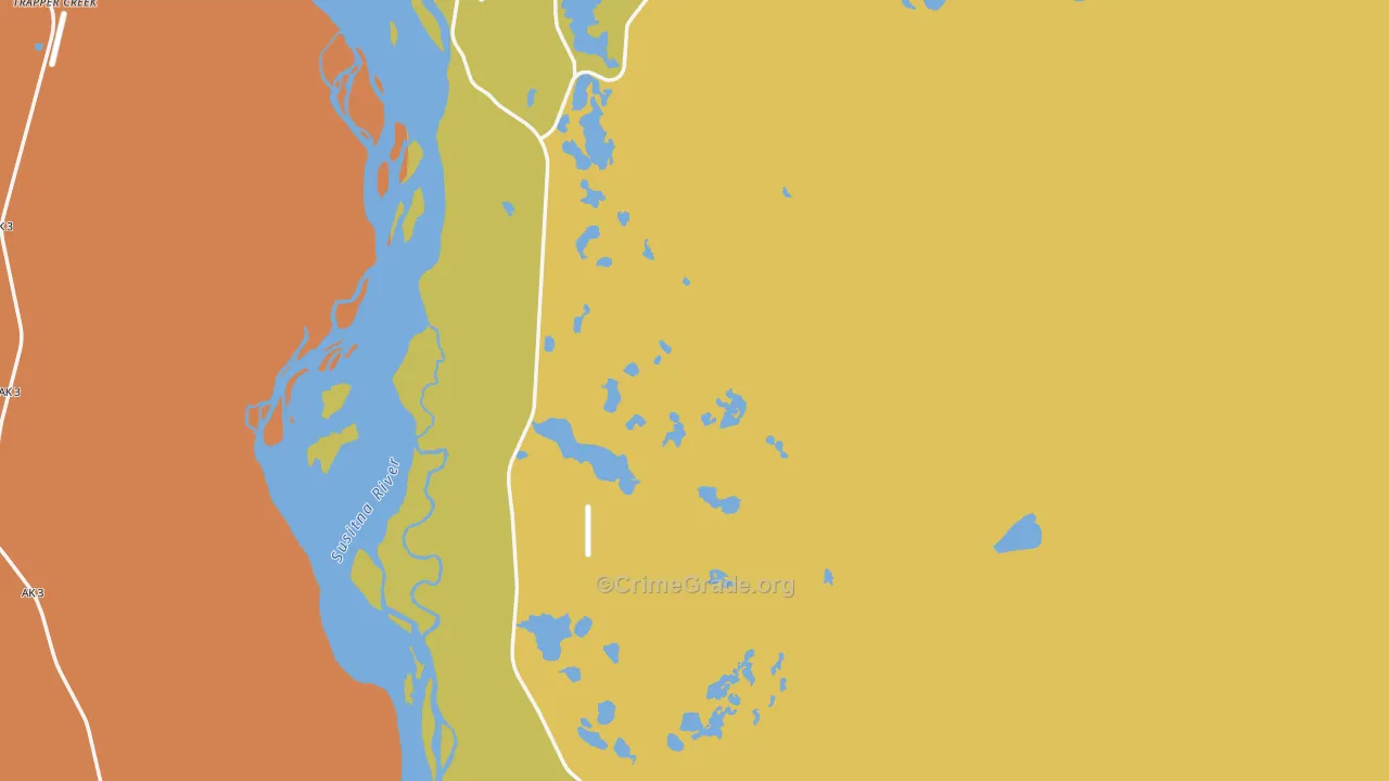 Talkeetna, AK Map of Theft Rates