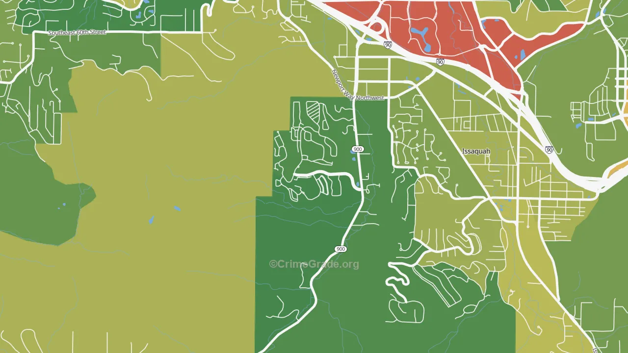 Talus, Issaquah, WA Map of Theft Rates