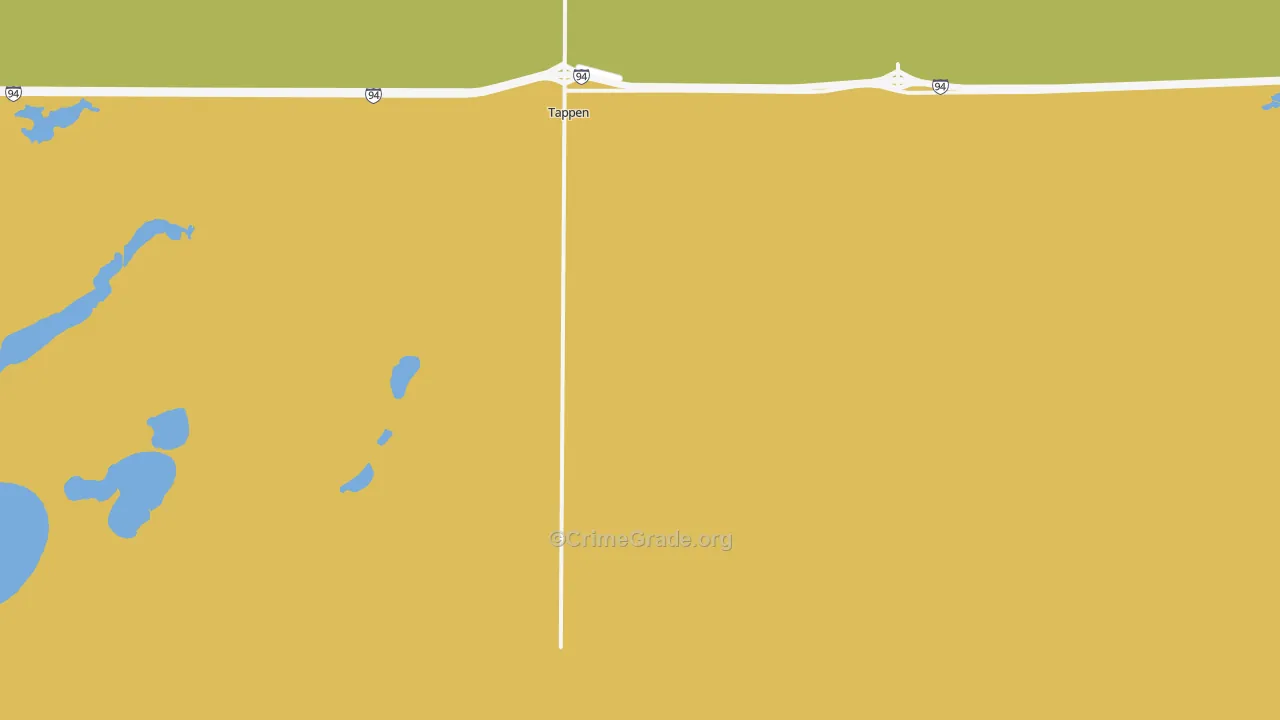 Tappen, ND Map of Theft Rates