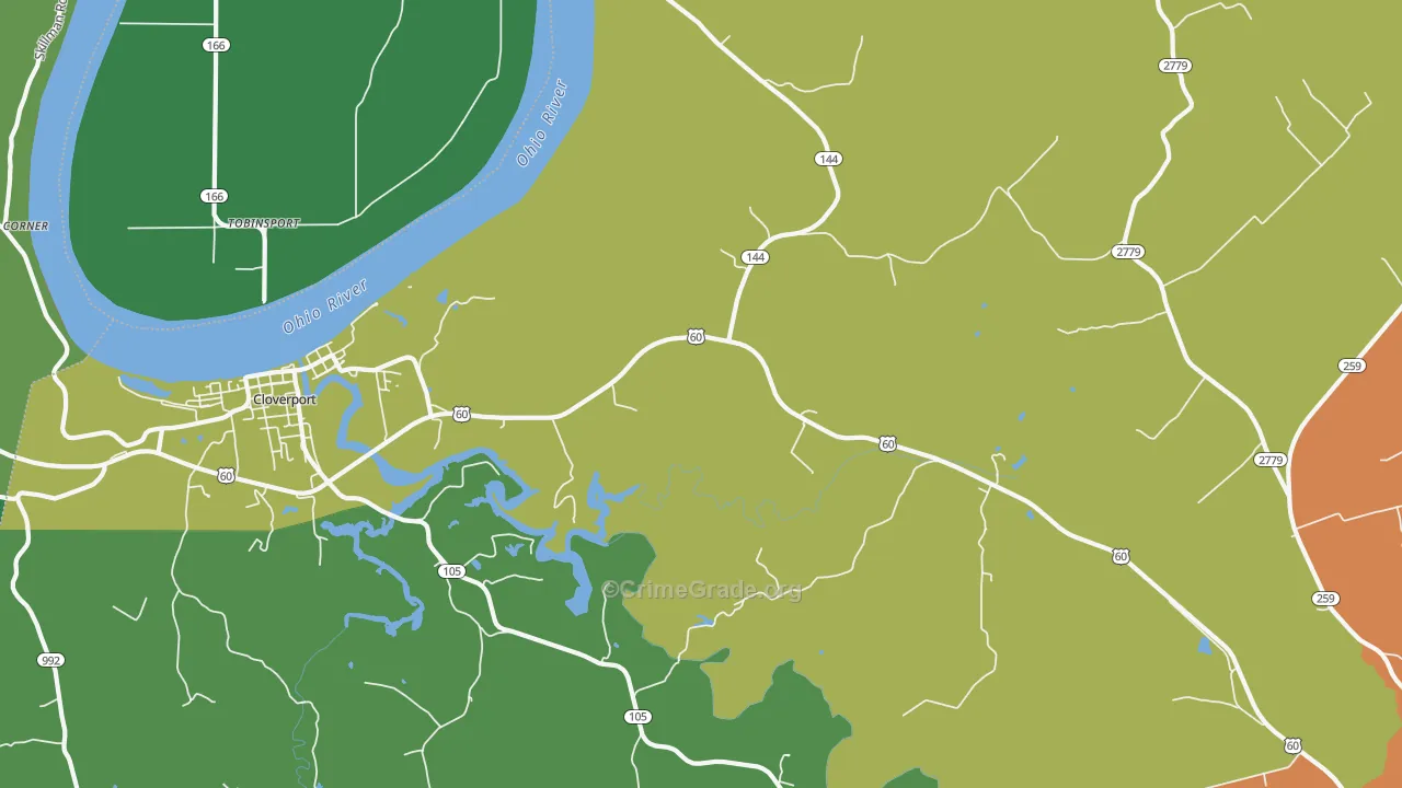 Tar Fork, KY Map of Theft Rates