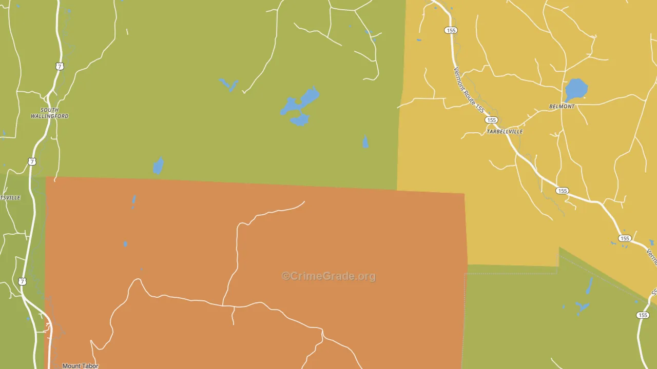 Tarbellville, VT Map of Theft Rates