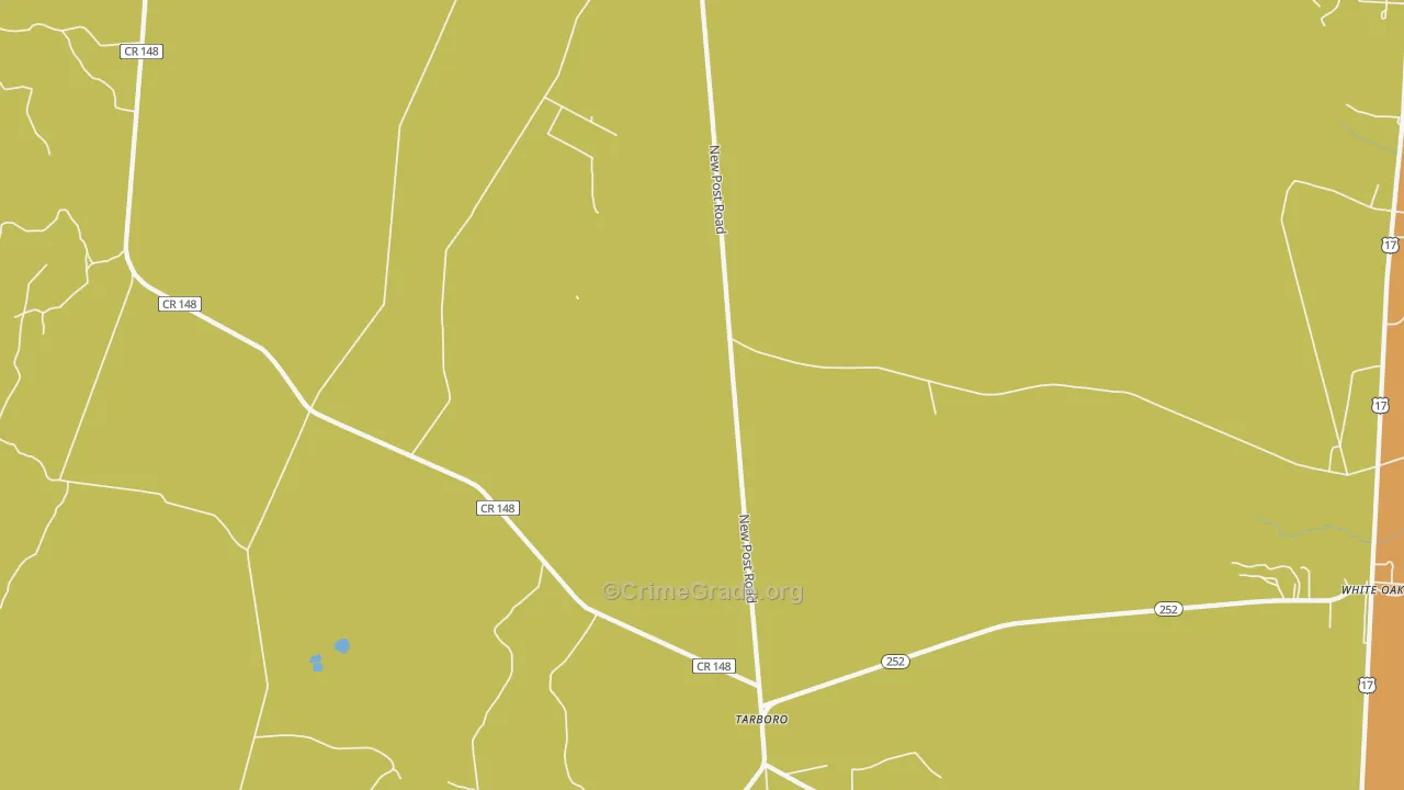 Tarboro, GA Map of Theft Rates