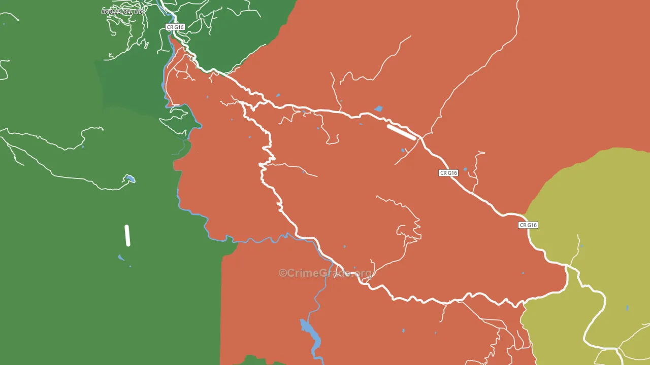 Tassajara Hot Springs, CA Map of Theft Rates