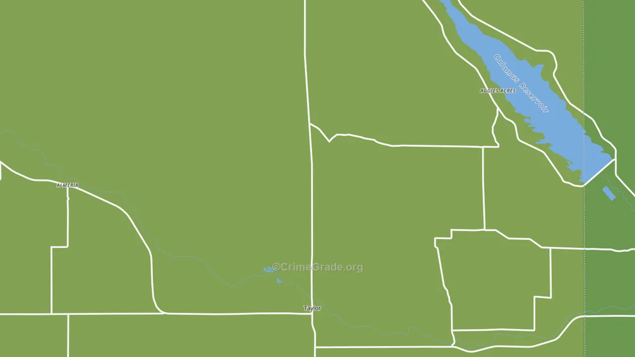 Taylor, NE Map of Theft Rates
