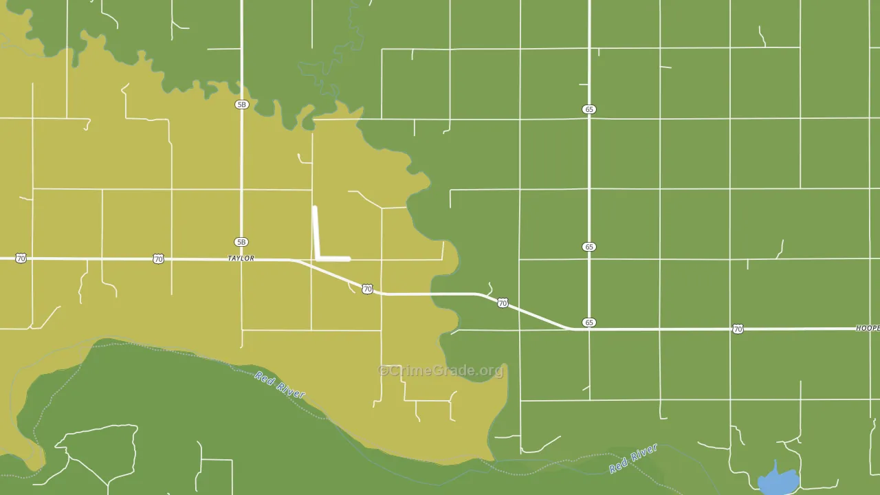 Taylor, OK Map of Theft Rates