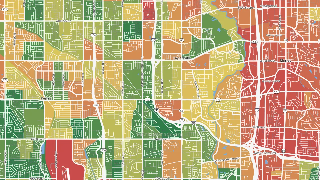 Taylorsville, UT Map of Theft Rates