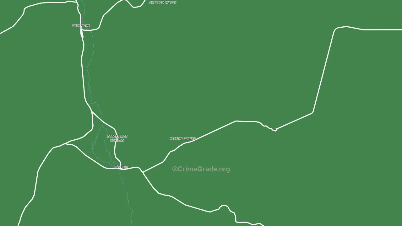 Tecopa, CA Map of Theft Rates