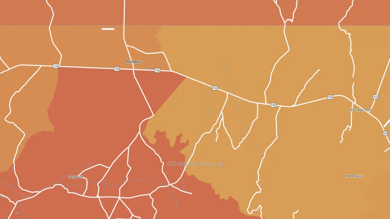 Teec Nos Pos, AZ Map of Theft Rates