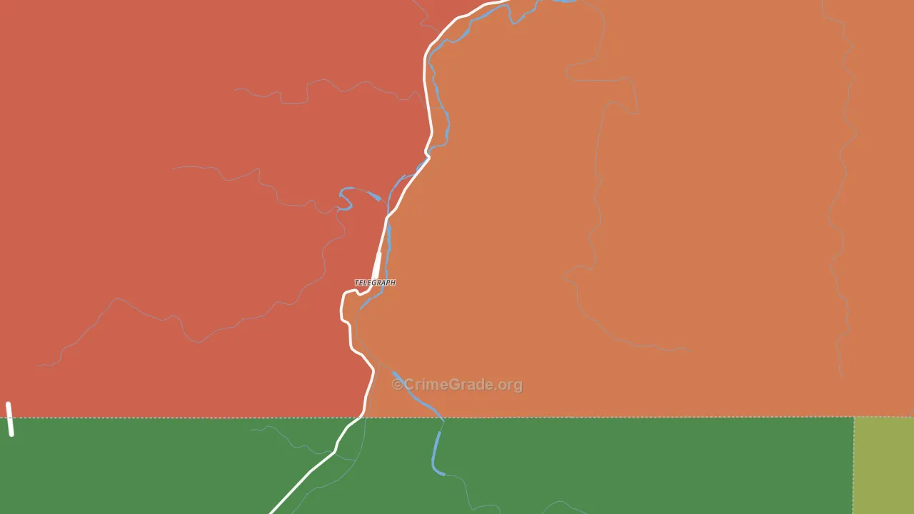 Telegraph, TX Map of Theft Rates
