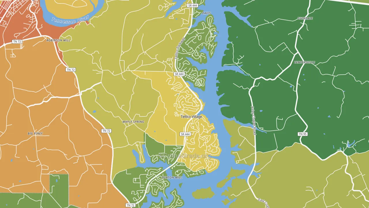 Tellico Village, TN Map of Theft Rates