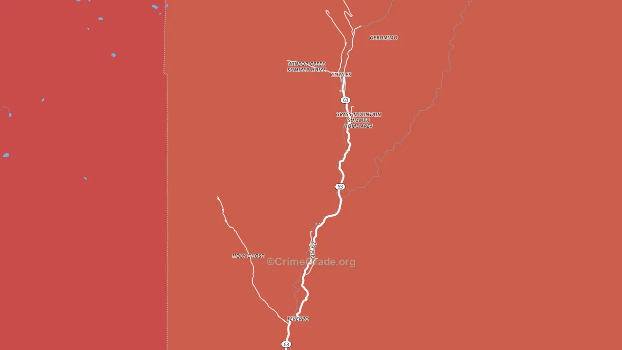 Tererro, NM Map of Theft Rates