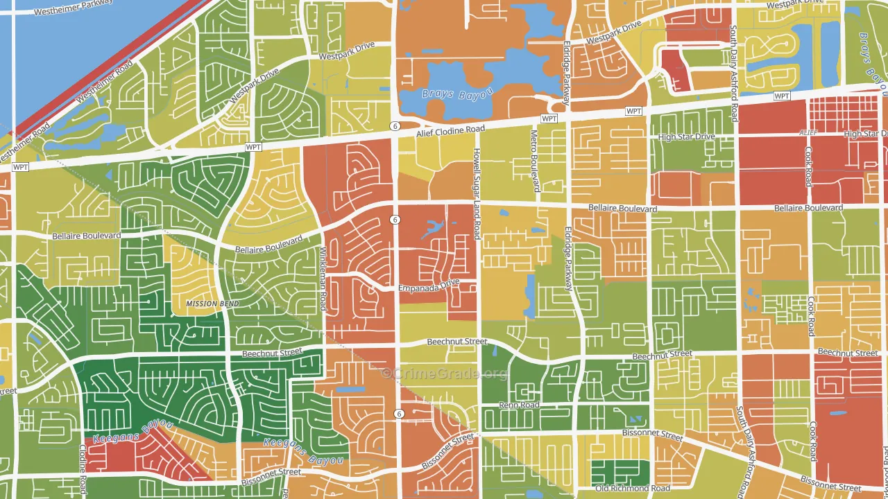 Terra del Sol, Houston, TX Map of Theft Rates