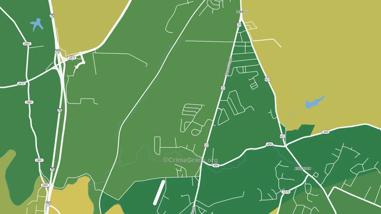 Terrill, KY Map of Theft Rates