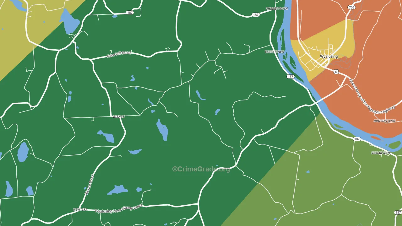 Terrytown, PA Map of Theft Rates